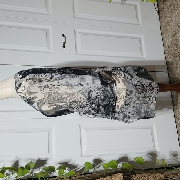 Sheer Asymetrical Blouse Dress - Picture 2 of 8